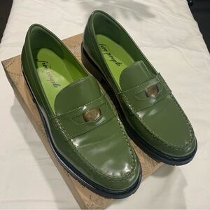 Free People Olive Green Women's Loafers